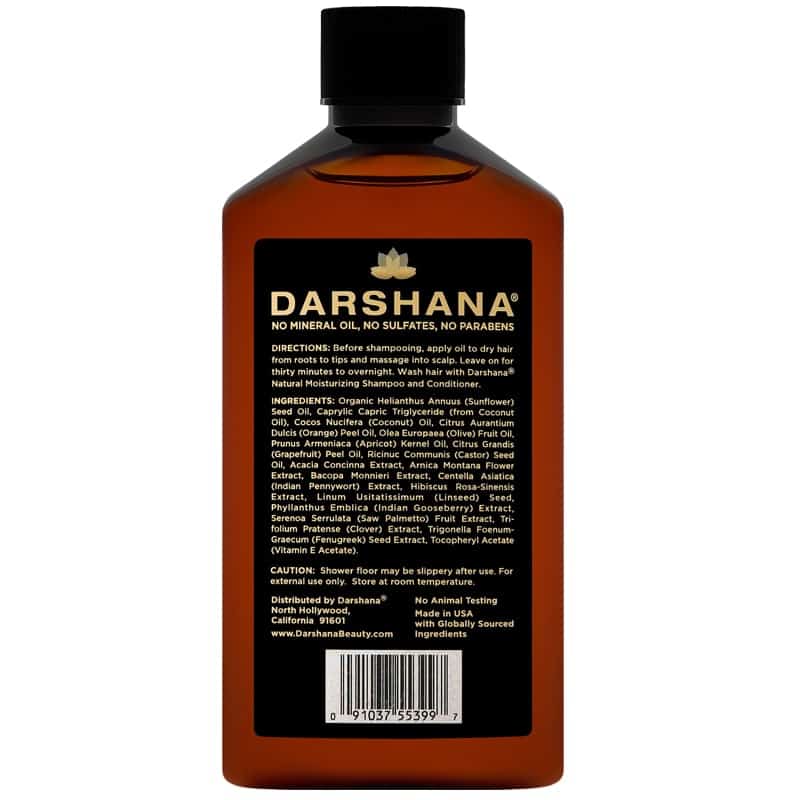 Darshana Natural Indian Hair Oil: 11 Ayurvedic Botanicals