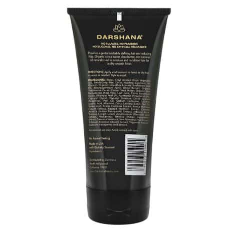 Darshana Natural Styling Cream back label